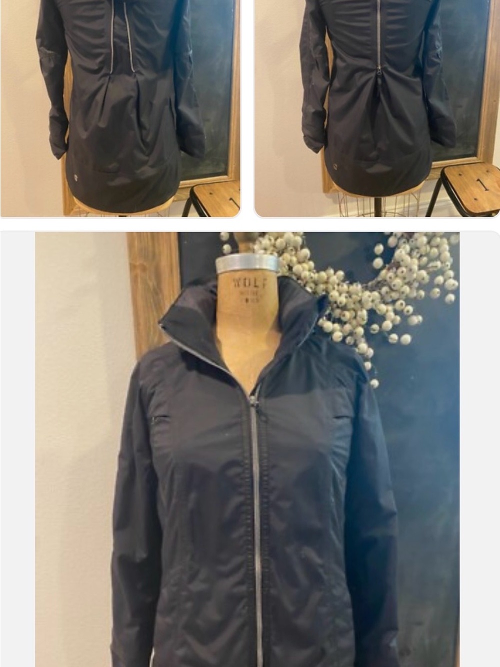 lululemon athletica fo’ drizzle Black Lightweight rain Jacket